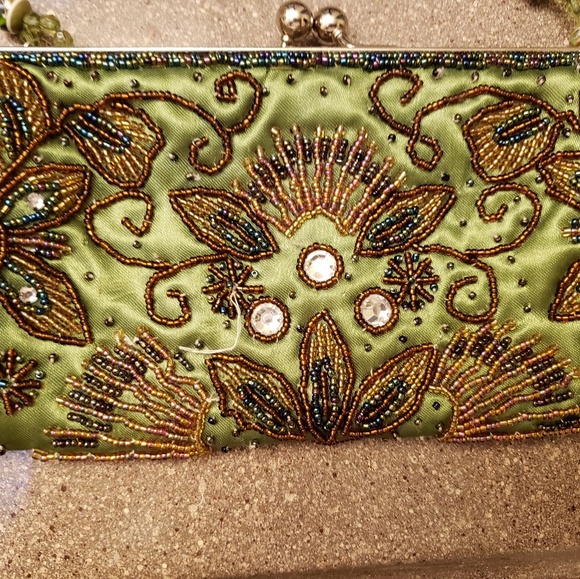 Bisou Bisou Handbags - Bisou bisou  green beaded bag